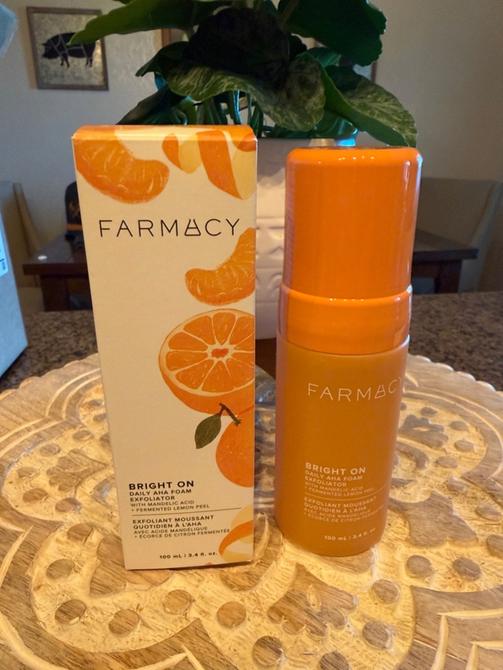 Farmacy Bright On Daily AHA Foam Exfoliant — Orange